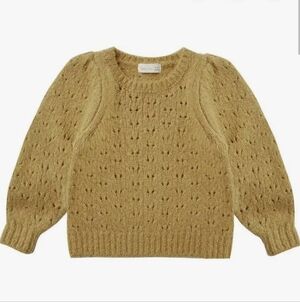 Rylee + Cru Balloon Sweater Gold Yellow Long Sleeve